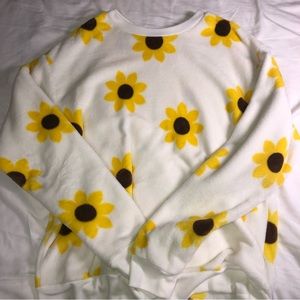 sunflower pattern sleepwear sweater